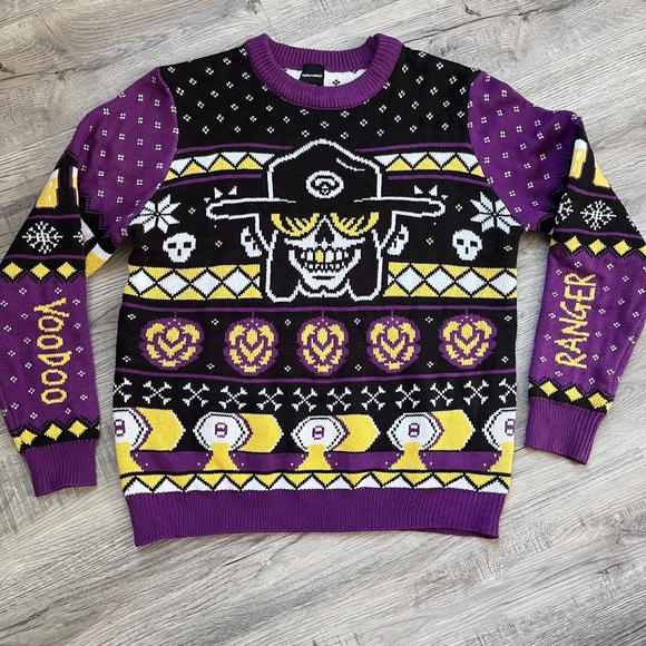 Voodoo Ranger knit beer crewneck Fair Isle ugly sweater holiday Christmas XL - Picture 1 of 7